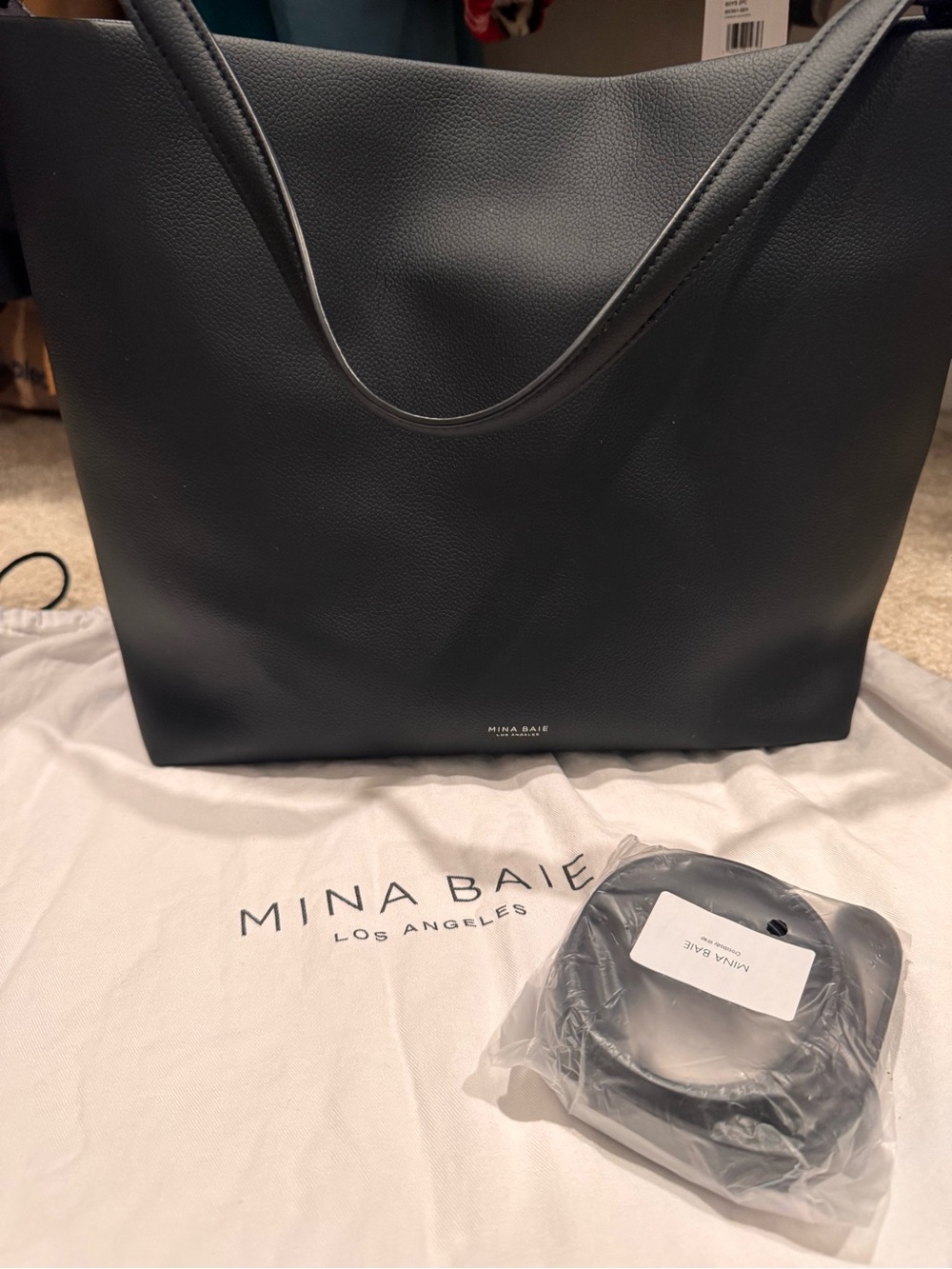 Mina Baie Midi Harlow Diaper Bag – Black